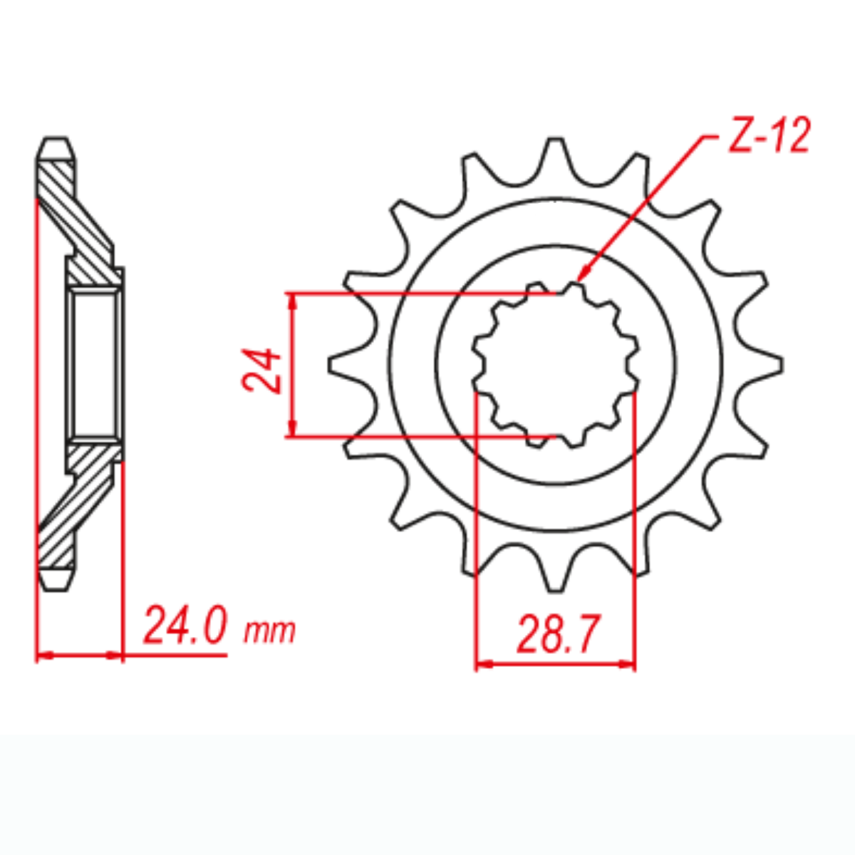 MTX 528 Steel Front Sprocket #530