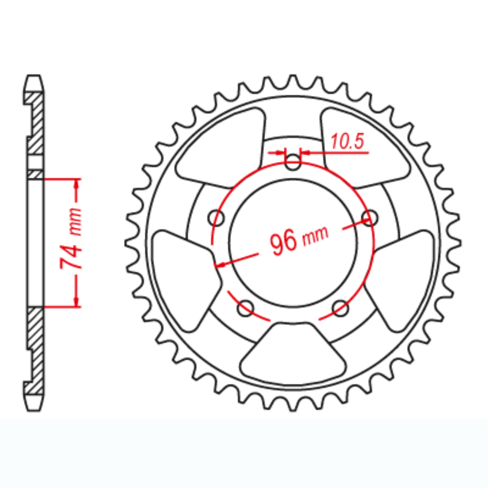 MTX 1209 Steel Rear Sprocket #520