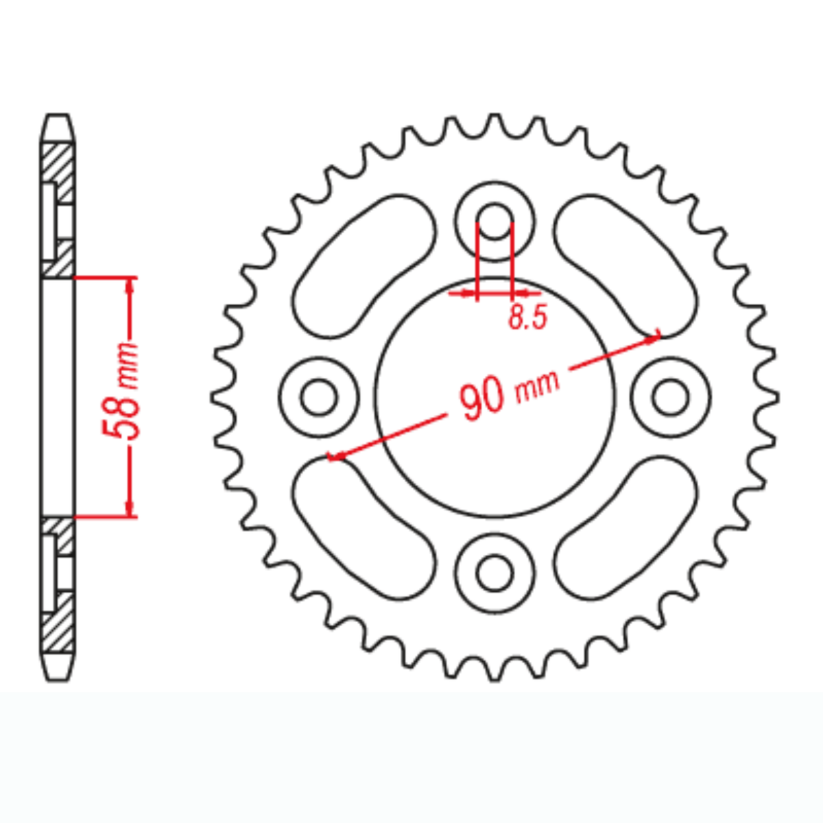 MTX 1212 Steel Rear Sprocket #428