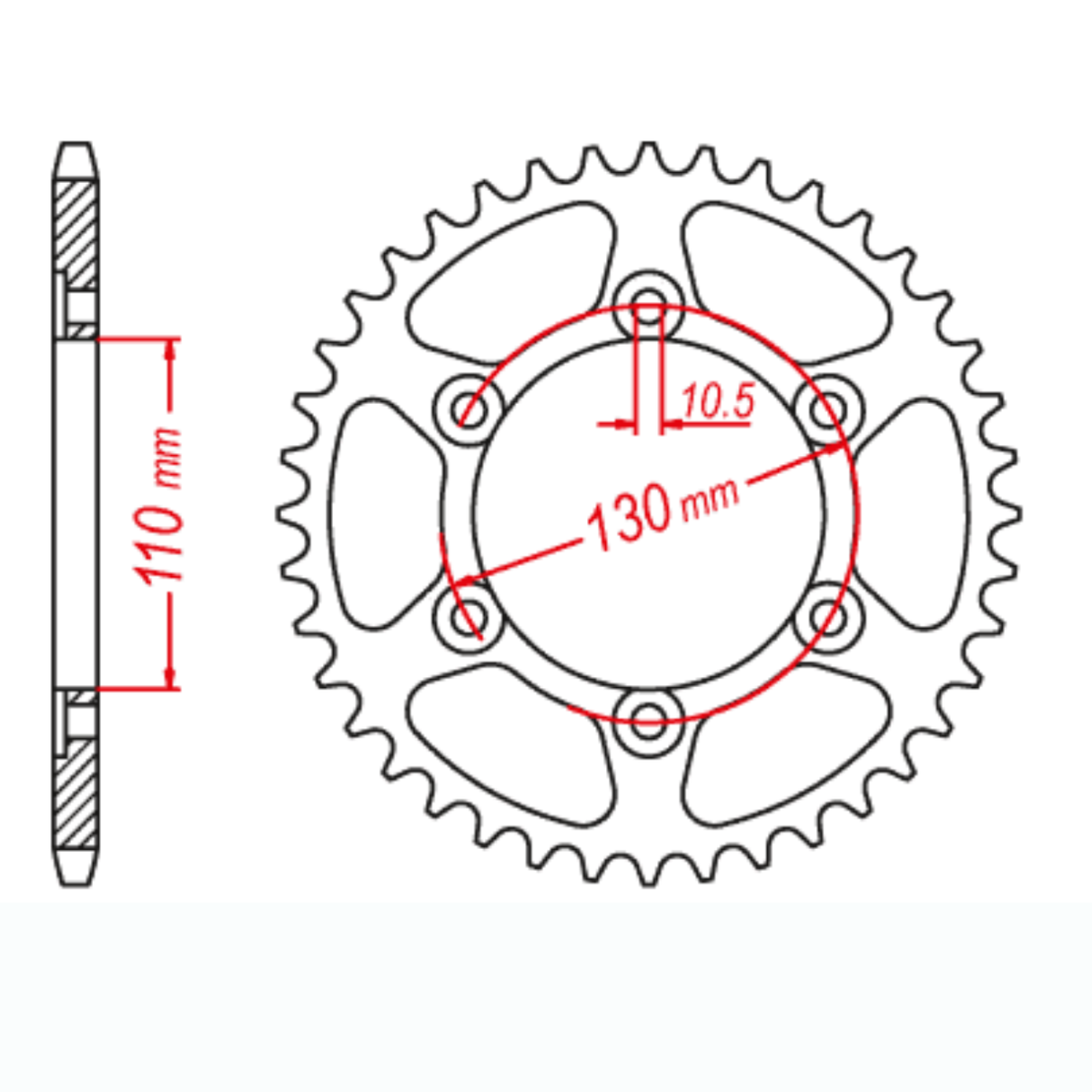 MTX 1494 Steel Rear Sprocket #428