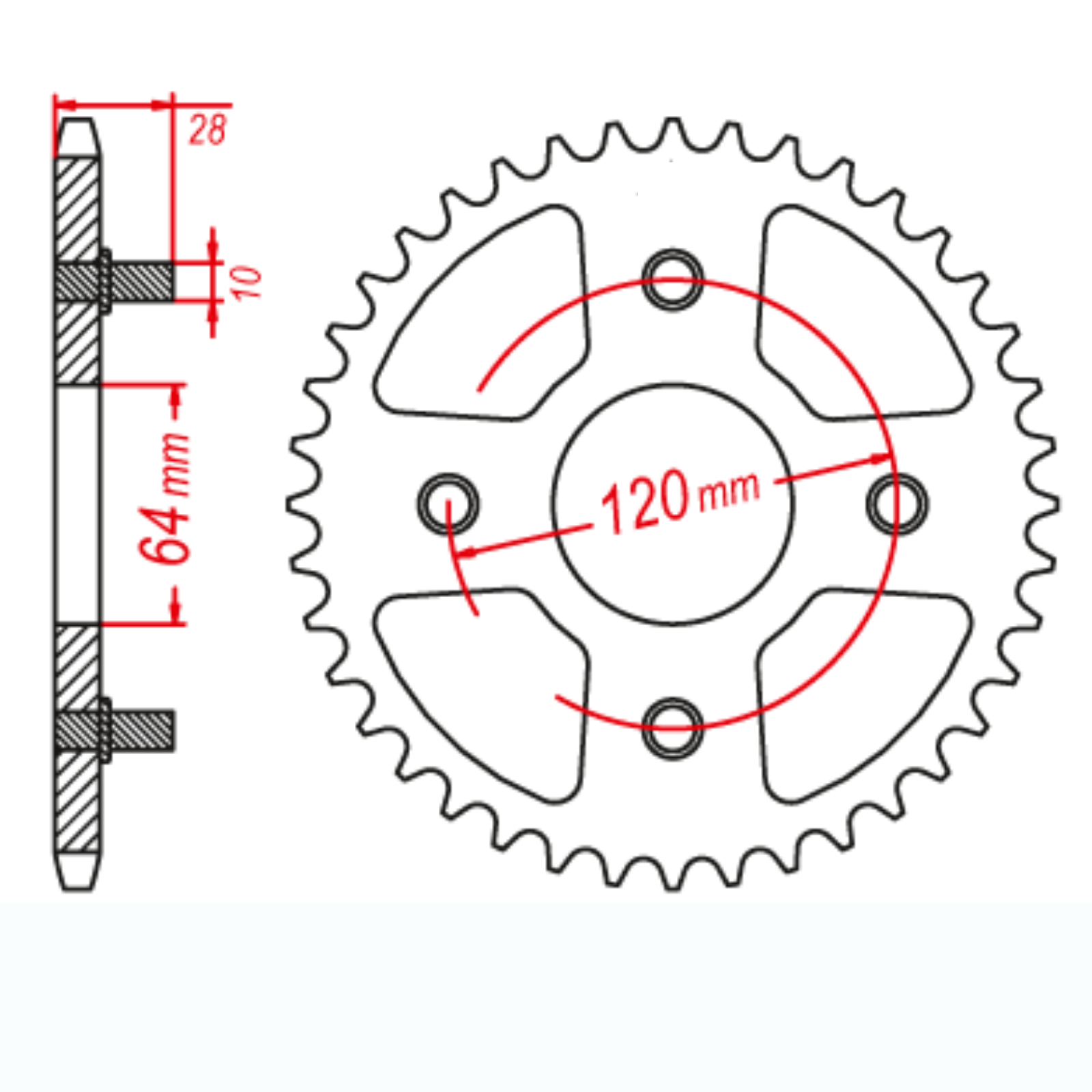 MTX 1509 Steel Rear Sprocket #520