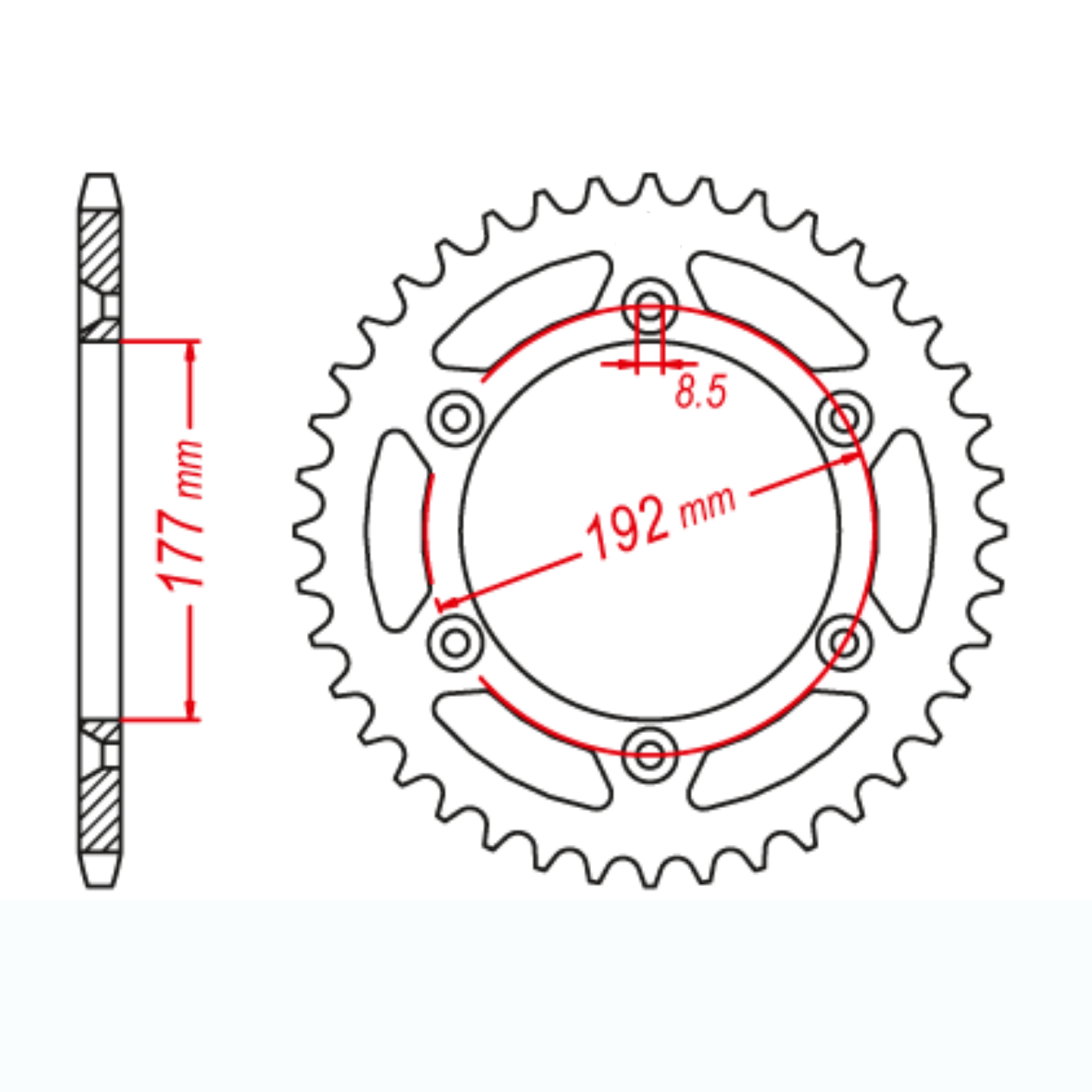 MTX 223 Steel Rear Sprocket #520