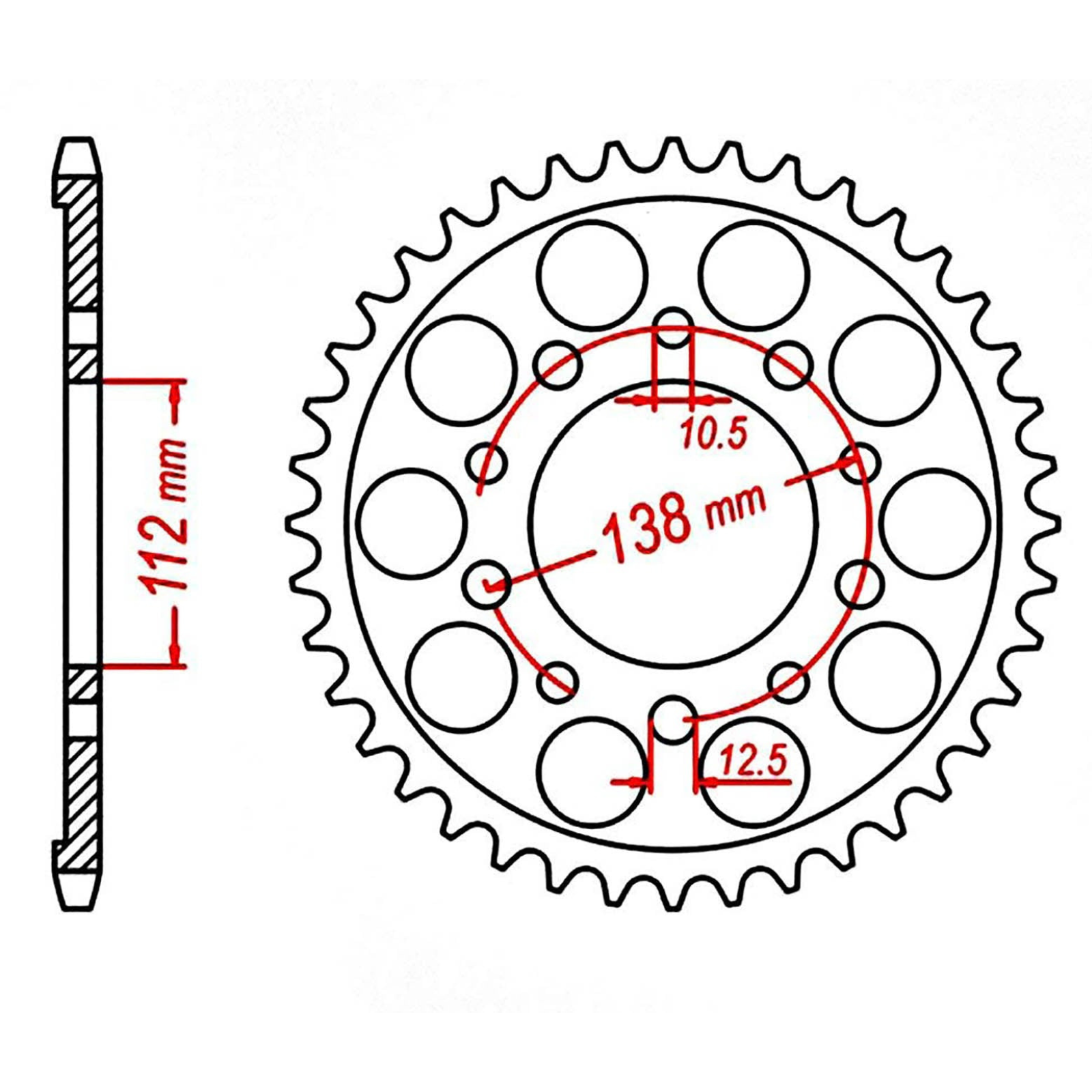 MTX 1303 Steel Rear Sprocket #520