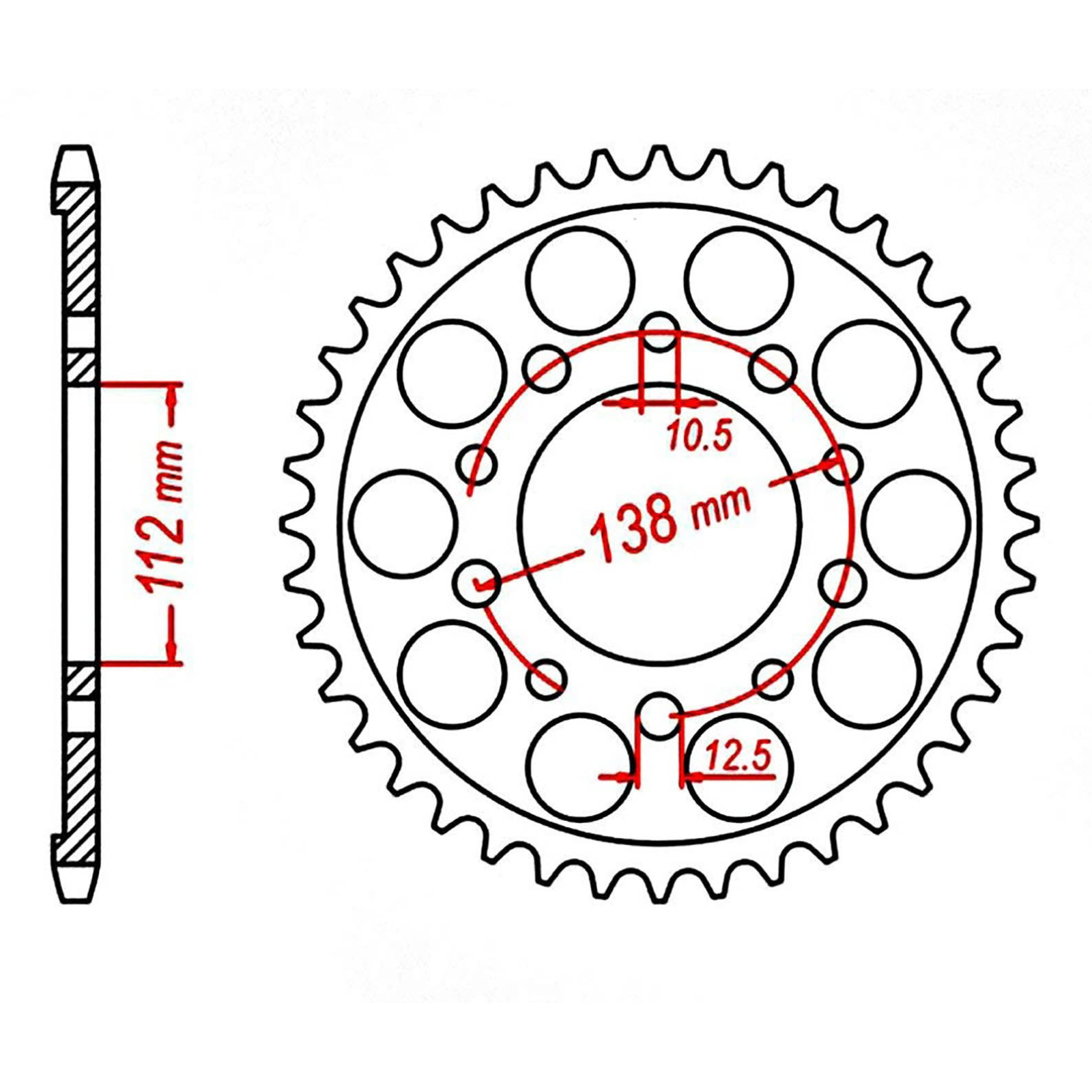 MTX 1303 Steel Rear Sprocket #520