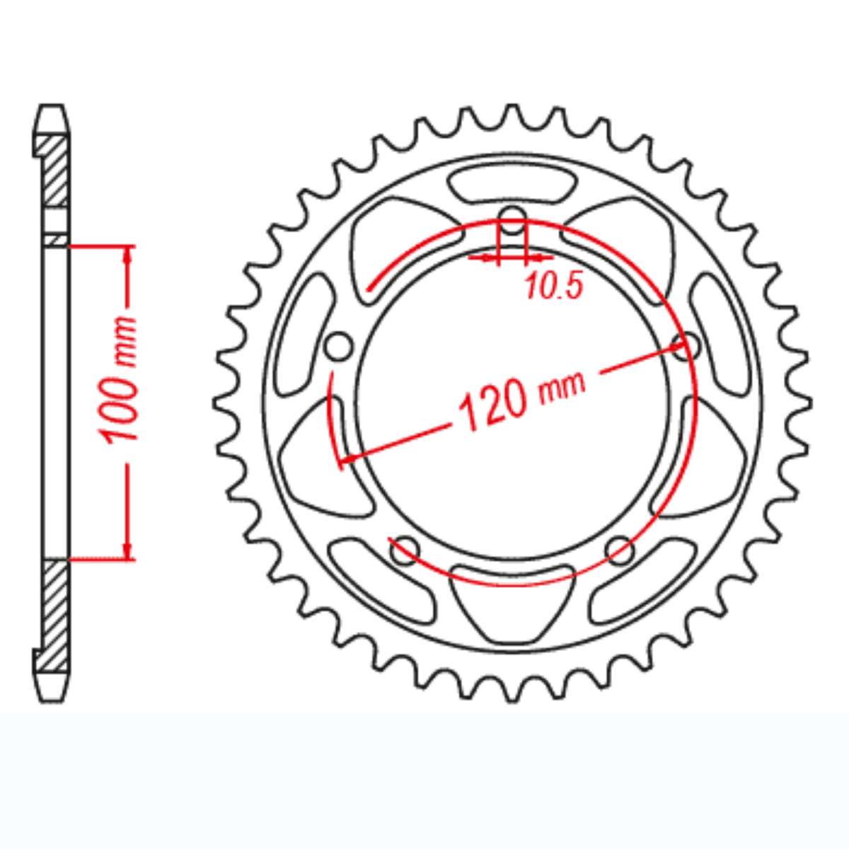 MTX 713 Steel Rear Sprocket #525