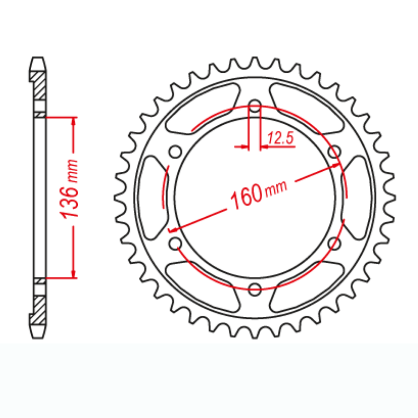 MTX 500 Steel Rear Sprocket #632