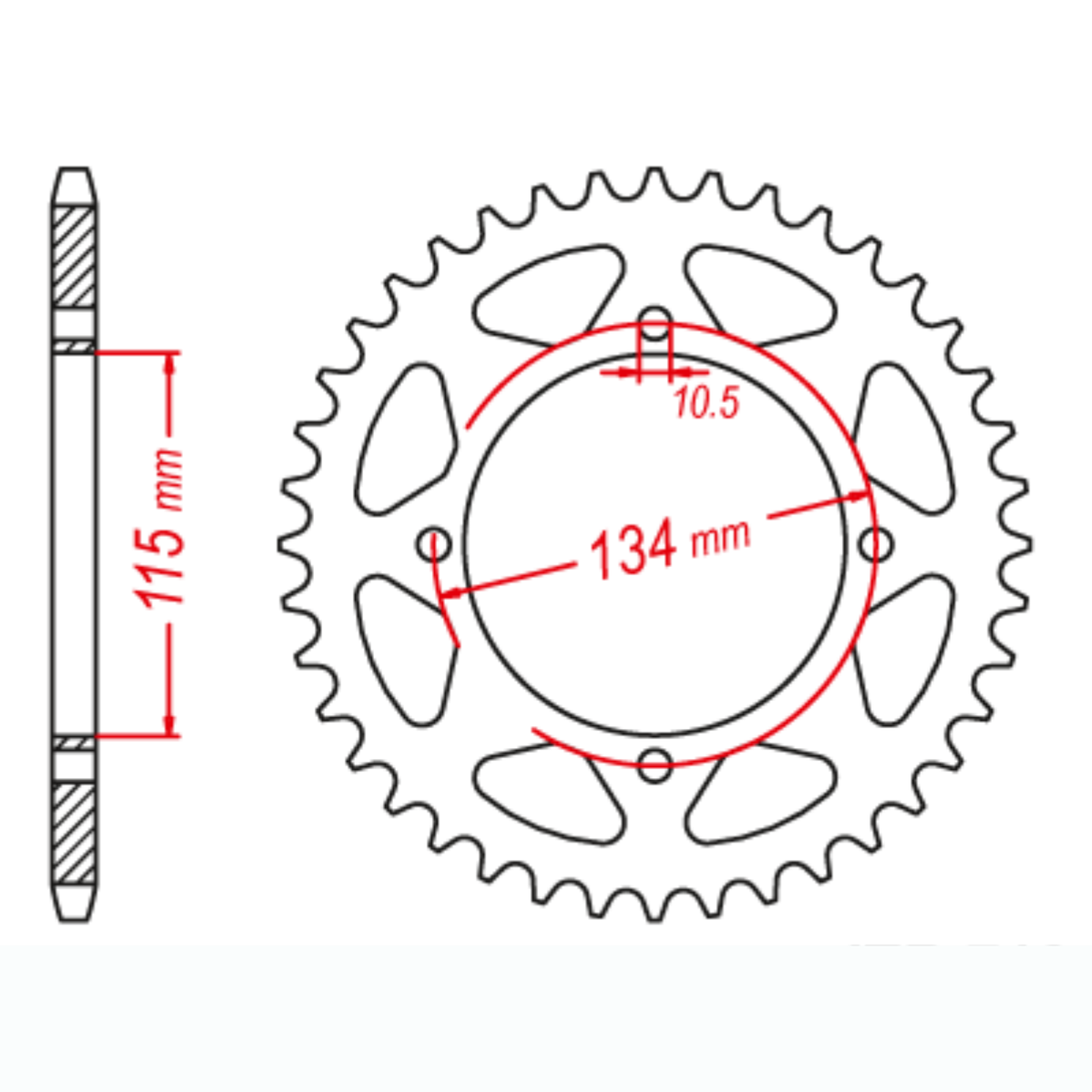 MTX 718 Steel Rear Sprocket #530