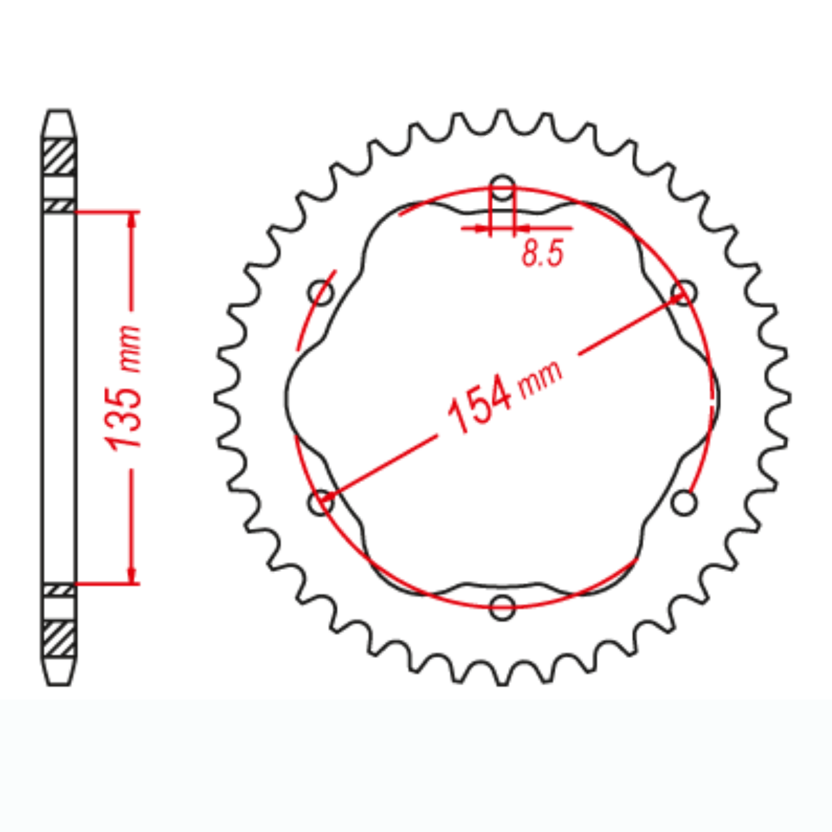 MTX 761 Steel Rear Sprocket #525