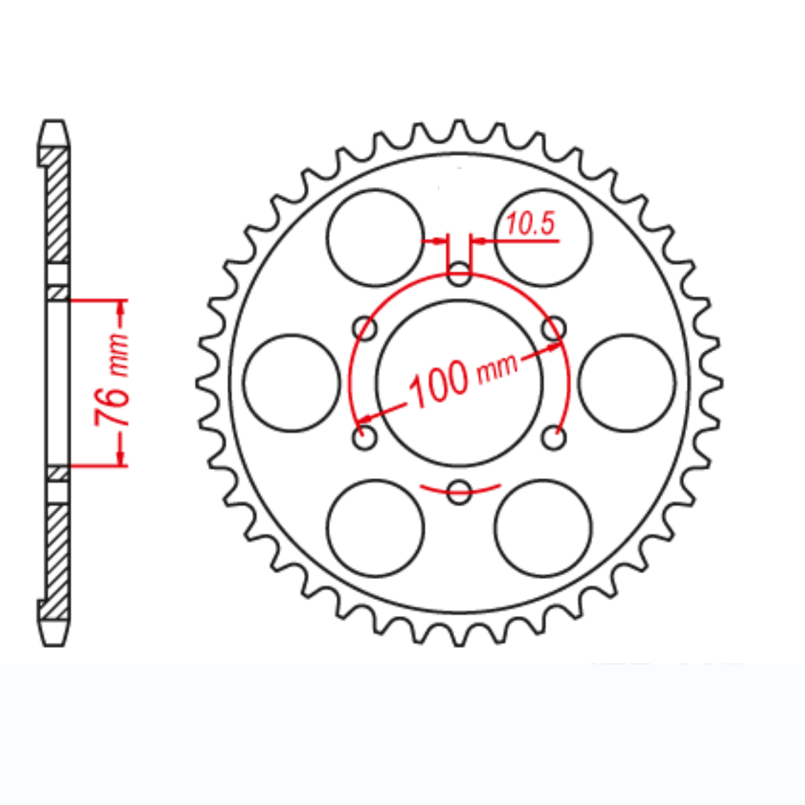 MTX 827 Steel Rear Sprocket #532