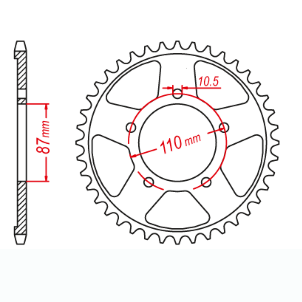 MTX 830 Steel Rear Sprocket #532