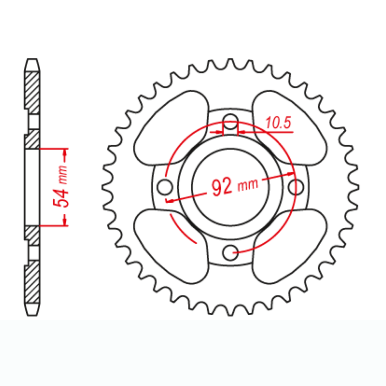 MTX 835 Steel Rear Sprocket #428