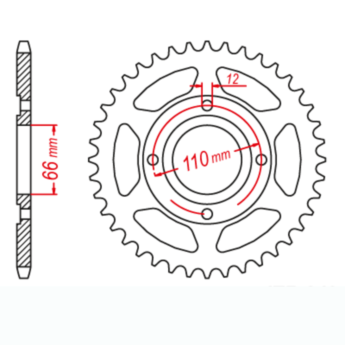 MTX 849 Steel Rear Sprocket #530