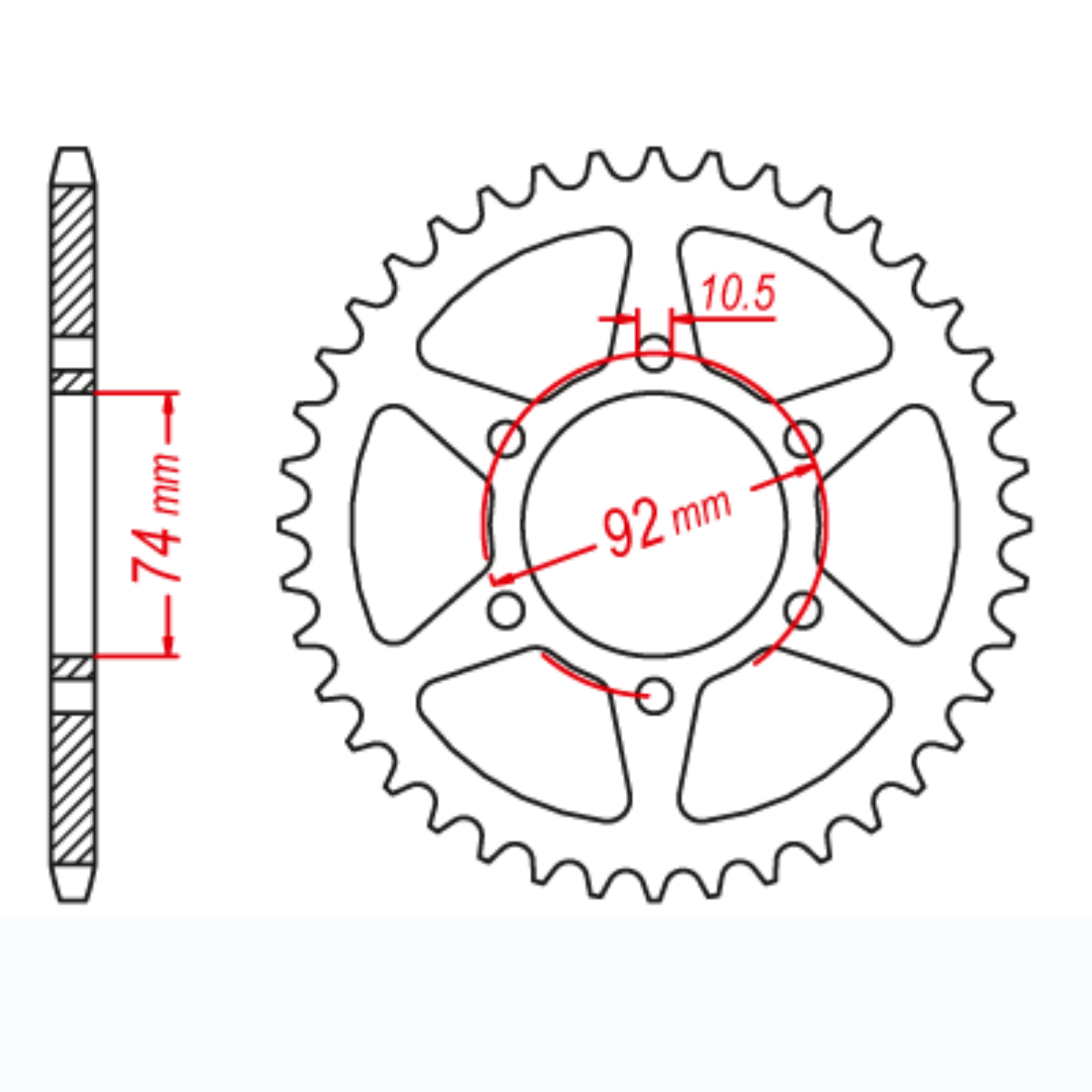 MTX 856 Steel Rear Sprocket #530