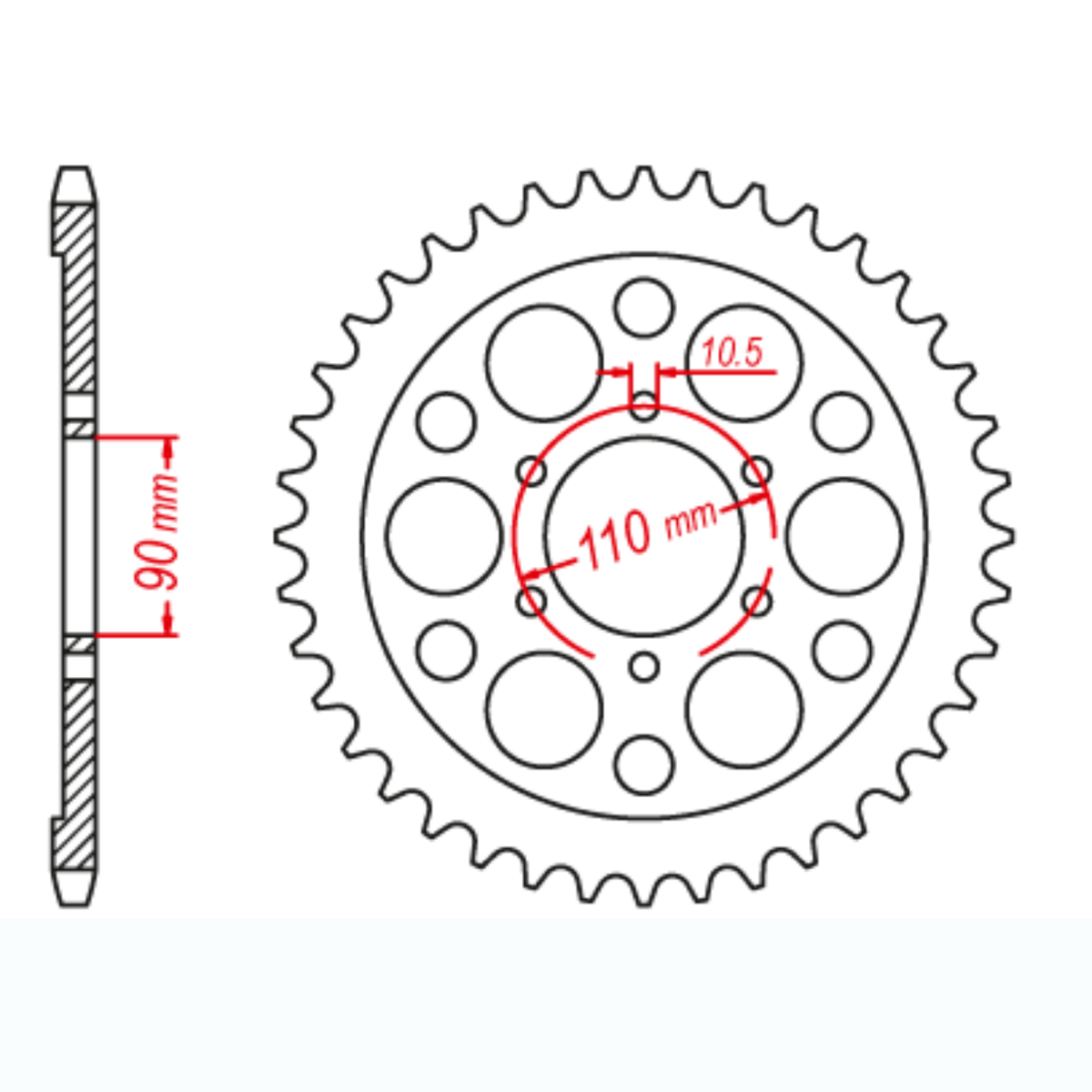 MTX 858 Steel Rear Sprocket #630