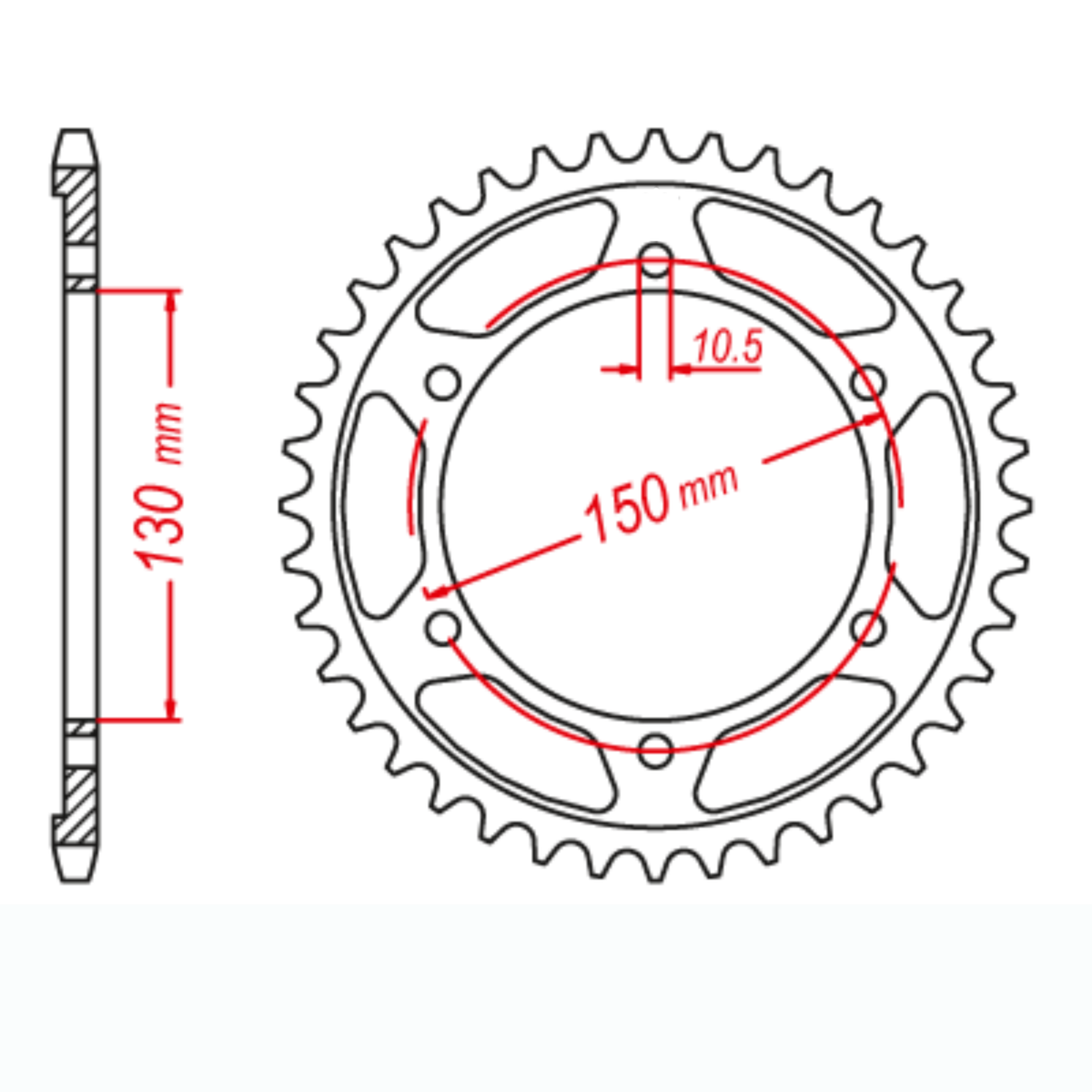 MTX 866 Steel Rear Sprocket #532